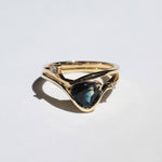  14k Yellow Gold Band Sapphire Ring Diamond , Brooklyn New York