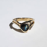  14k Yellow Gold Band Sapphire Ring Diamond , Brooklyn New York