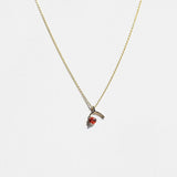 round sapphire 16" chain 14k yellow gold necklace Brooklyn New York 11222 