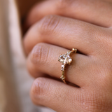cognac Diamond Ring yellow gold Brooklyn New York