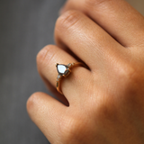 salt & pepper diamond engagement rings, wedding band 
