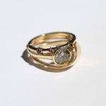 futuristic sleek unique curvy nontraditional funky eclectic engagement ring y2k nyc green point New York Edit alt text