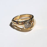 futuristic sleek unique curvy nontraditional funky eclectic engagement ring y2k nyc green point New York Edit alt text