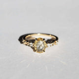 14k yellow gold diamonds yellow diamond engagement ring NYC fine jewelry brooklyn NY New York jeweler sustainable ethical greenpoint engagement