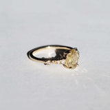 14k yellow gold diamonds yellow diamond engagement ring NYC fine jewelry brooklyn NY New York jeweler sustainable ethical greenpoint engagement