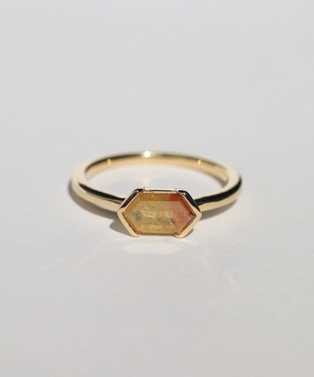 macha studio brooklyn ny jewelry yellow gold natural yellow diamond salt and pepper engagement ring