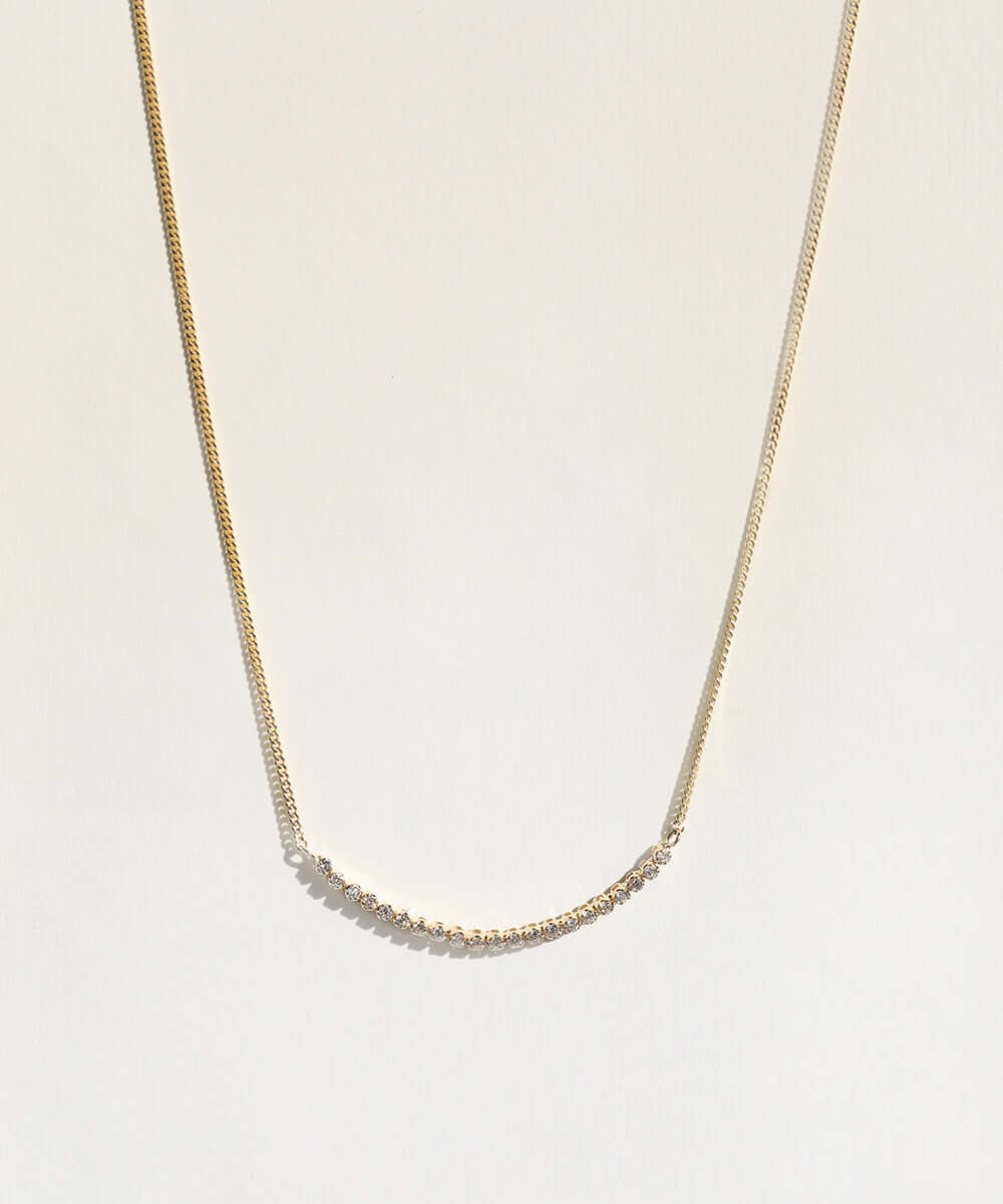 Diamond Necklace 14k Gold NYC fine jewelry brooklyn NY New York jeweler sustainable ethical greenpoint engagement