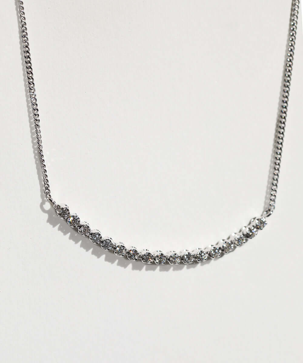 Diamond Necklace 14k Gold NYC fine jewelry brooklyn NY New York jeweler sustainable ethical greenpoint engagement