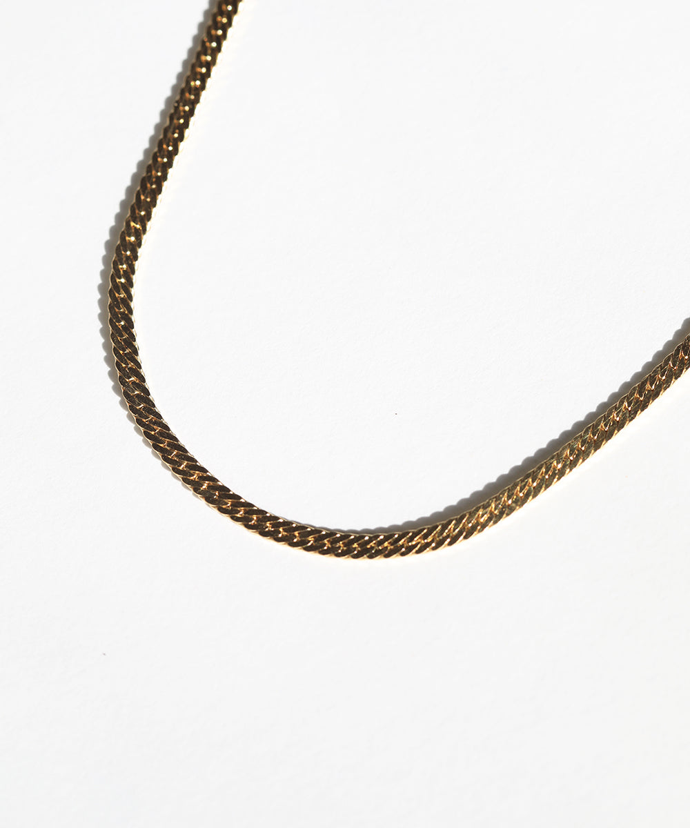 vintage 14k yellow gold Kimberly herringbone chain necklace 1980s unique Macha Studio Greenpoint Brooklyn New York City unisex
