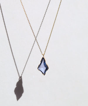14k yellow gold sapphire necklace Brooklyn New York 