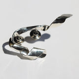 sculptural brooch crafted in sterling silver by Macha Studio, Greenpoint, Brooklyn NYC