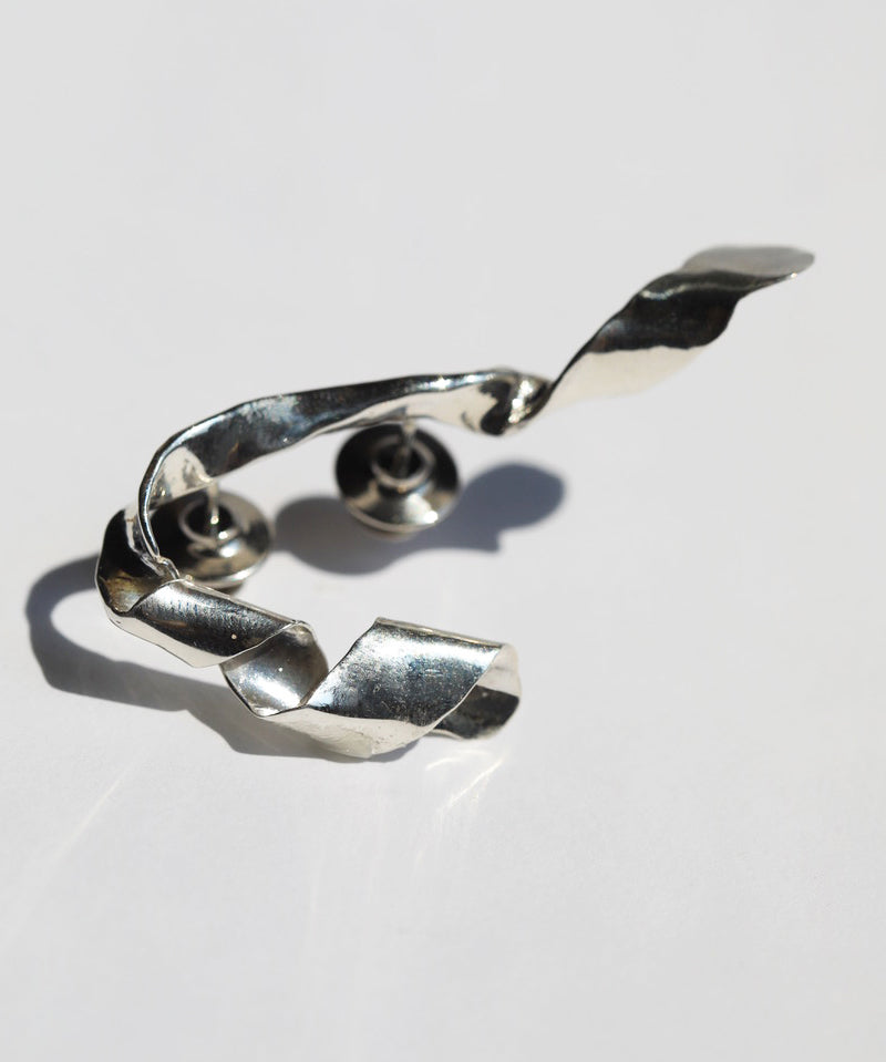 sculptural brooch crafted in sterling silver by Macha Studio, Greenpoint, Brooklyn NYC