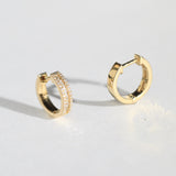Laura Baguette Diamond Hoop Earrings