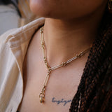 Lightweight Long Link Necklace Gold