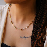 Lightweight Long Link Necklace Gold