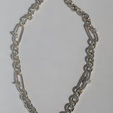 Oval Love Link Necklace Silver