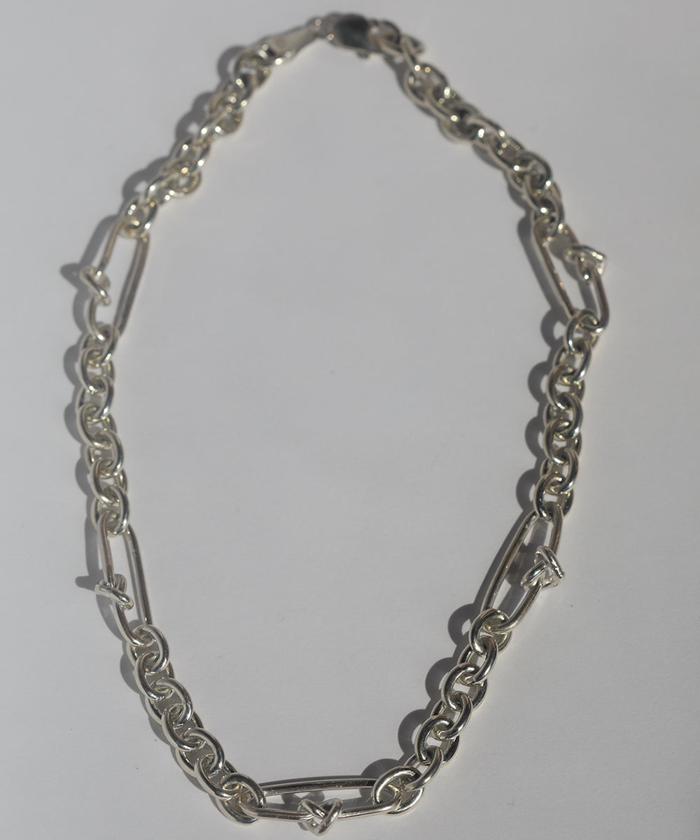 Oval Love Link Necklace Silver