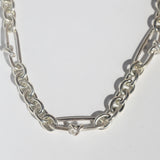 Oval Love Link Necklace Silver