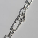 Lightweight Love Link Necklace Silver