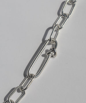 Lightweight Love Link Necklace Silver