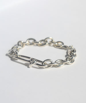 Oval Love Link Bracelet Silver