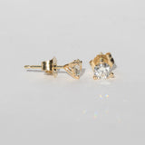 White Diamond Martini Stud Earrings