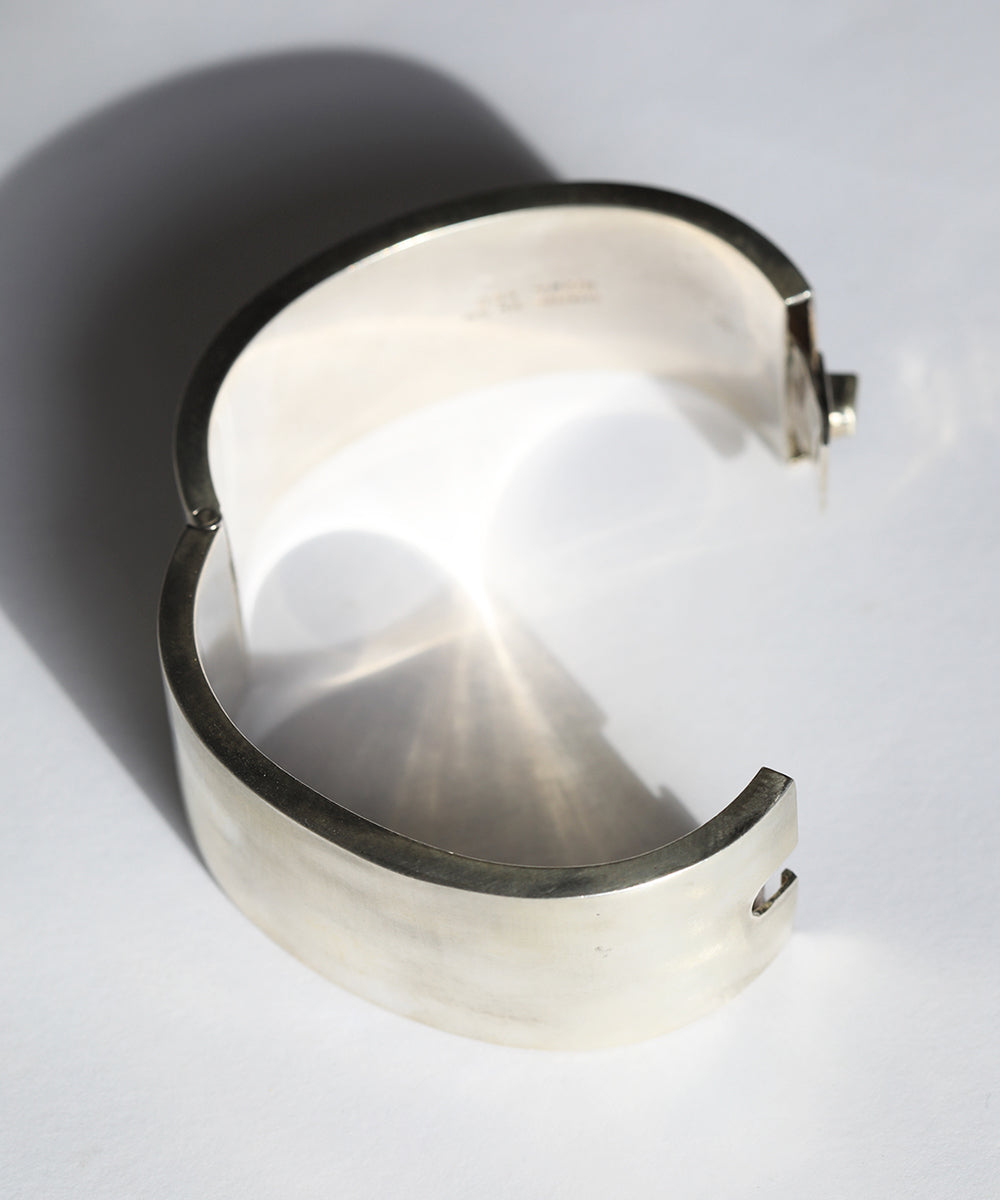 vintage mexican taxco sterling silver hinged cuff brookyln greenpoint New York City Macha Studio 925 11222