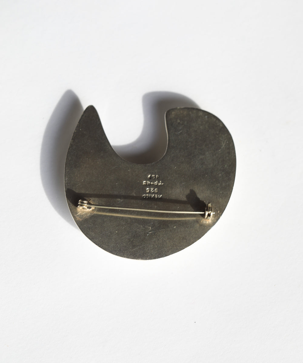 vintage mexican sterling silver 925 moon crest pendant necklace Brooklyn New York City 11222