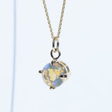 Brilliant cut Australian opal pendant