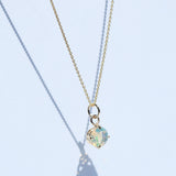 Brilliant cut Australian opal pendant