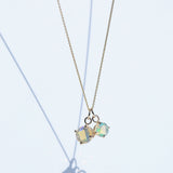 Brilliant cut Australian opal pendant