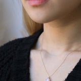 Opal necklace 14k gold NYC fine jewelry brooklyn NY New York jeweler sustainable ethical greenpoint engagement