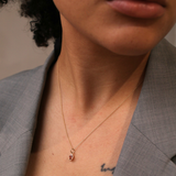 Mini Oval Amber Sapphire Pendant