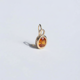 Oval Cut Orange Sapphire Pendant