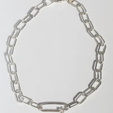 Lightweight Love Link Necklace Silver