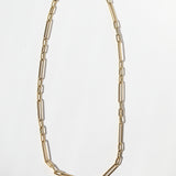 Lightweight Long Link Necklace 14k Gold
