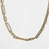 Lightweight Long Link Necklace 14k Gold