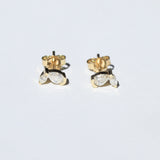 Louise diamond teardrop stud earrings