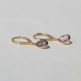 Julie Drop Earrings with Freeform Pink Sapphires