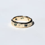 Ragged Band with Bi-Color Sapphires (Australian)