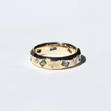 Ragged Band with Bi-Color Sapphires (Australian)