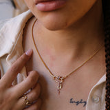 Pavé Serpent Pendant Yellow Gold