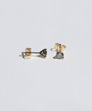 Salt and pepper diamonds 14k yellow  gold stud earrings  Brooklyn New York 