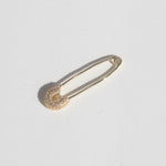 14k gold diamond encrusted safety pin 