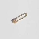 14k gold diamond encrusted safety pin 