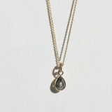 Salt & Pepper Diamond Pendent  14k Gold, NYC fine jewelry brooklyn NY New York jeweler sustainable ethical greenpoint engagement