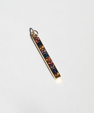 multi pendant sapphire 14k yellow gold Brooklyn New York 