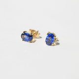 Blue Ombré Sapphire Stud Earrings