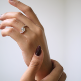 Saturn Ring, natural white diamond