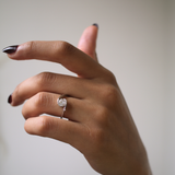 Saturn Ring, natural white diamond